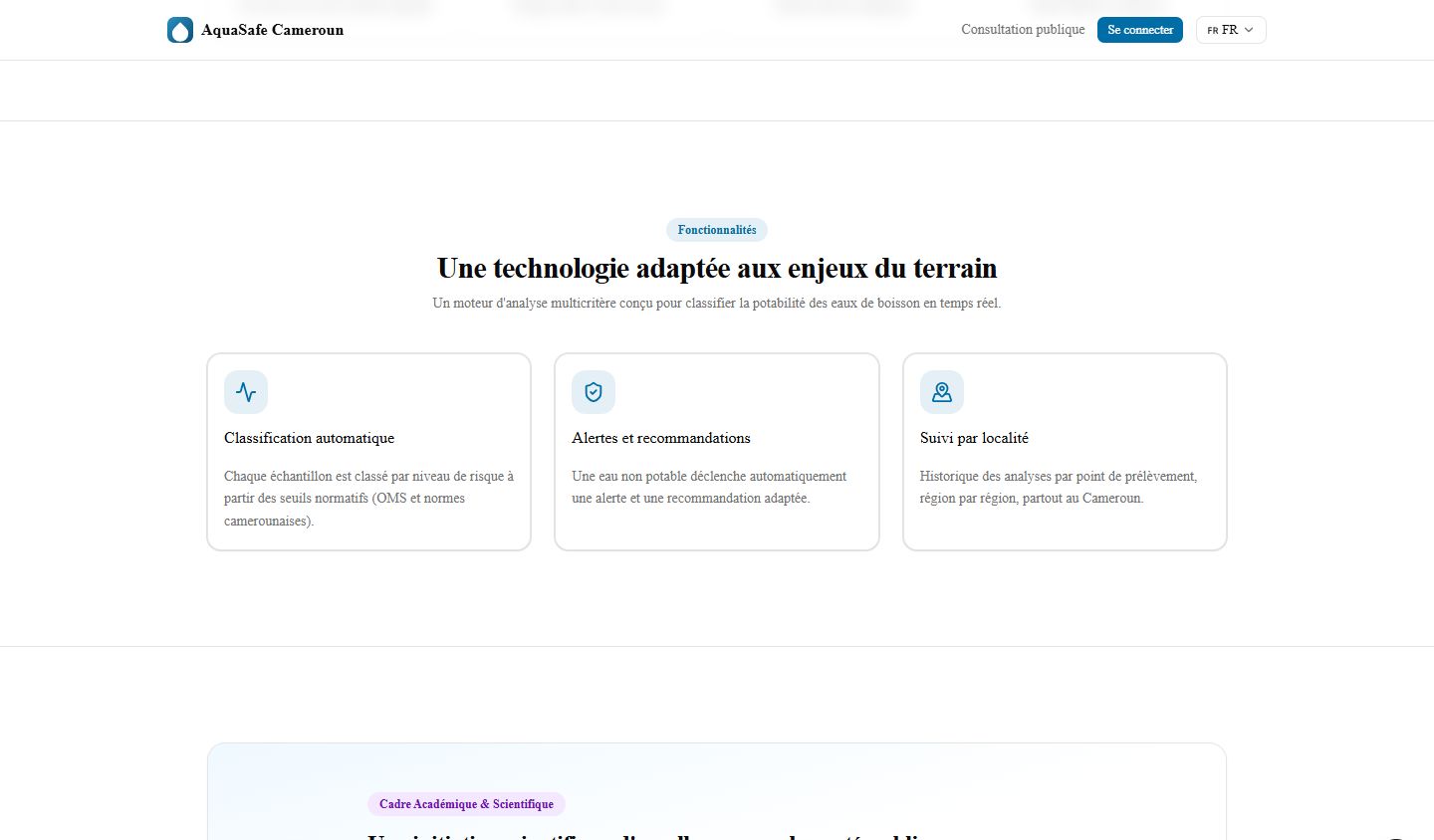 AquaSafe Cameroun — capture 2
