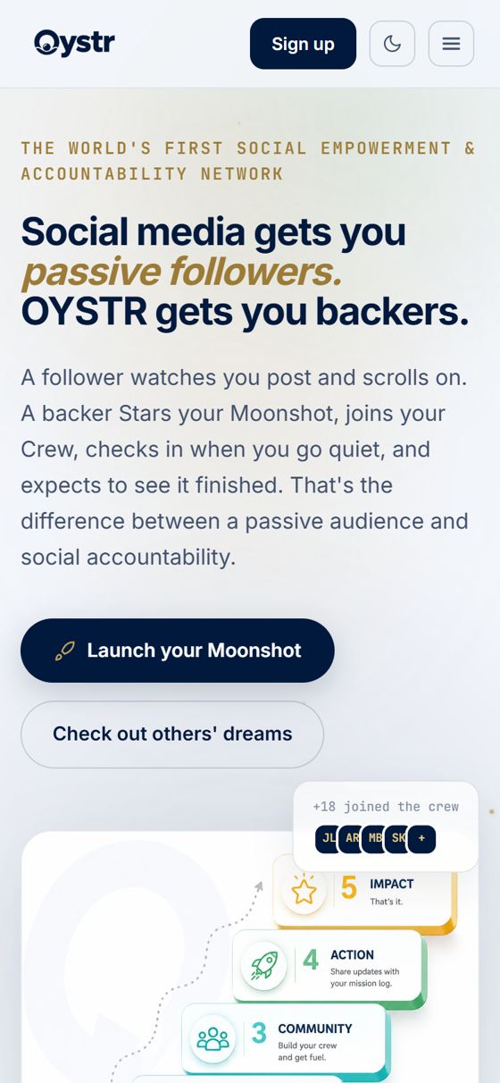 Oystr — mobile