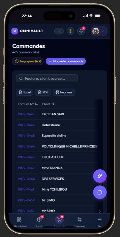 Omnivault (Stock Junior) — mobile